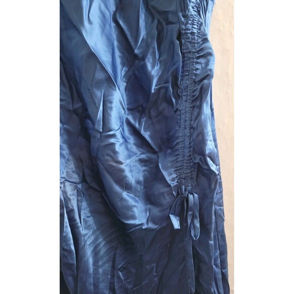 Go by GoSilk “Go Pull Me In” 100% Silk Maxi Dress Cornflower Blue Size Large NWT - Picture 6 of 12